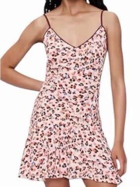 GapStudio Crepe Slip Mini Dress in abstract pebble print NWT, Size XL